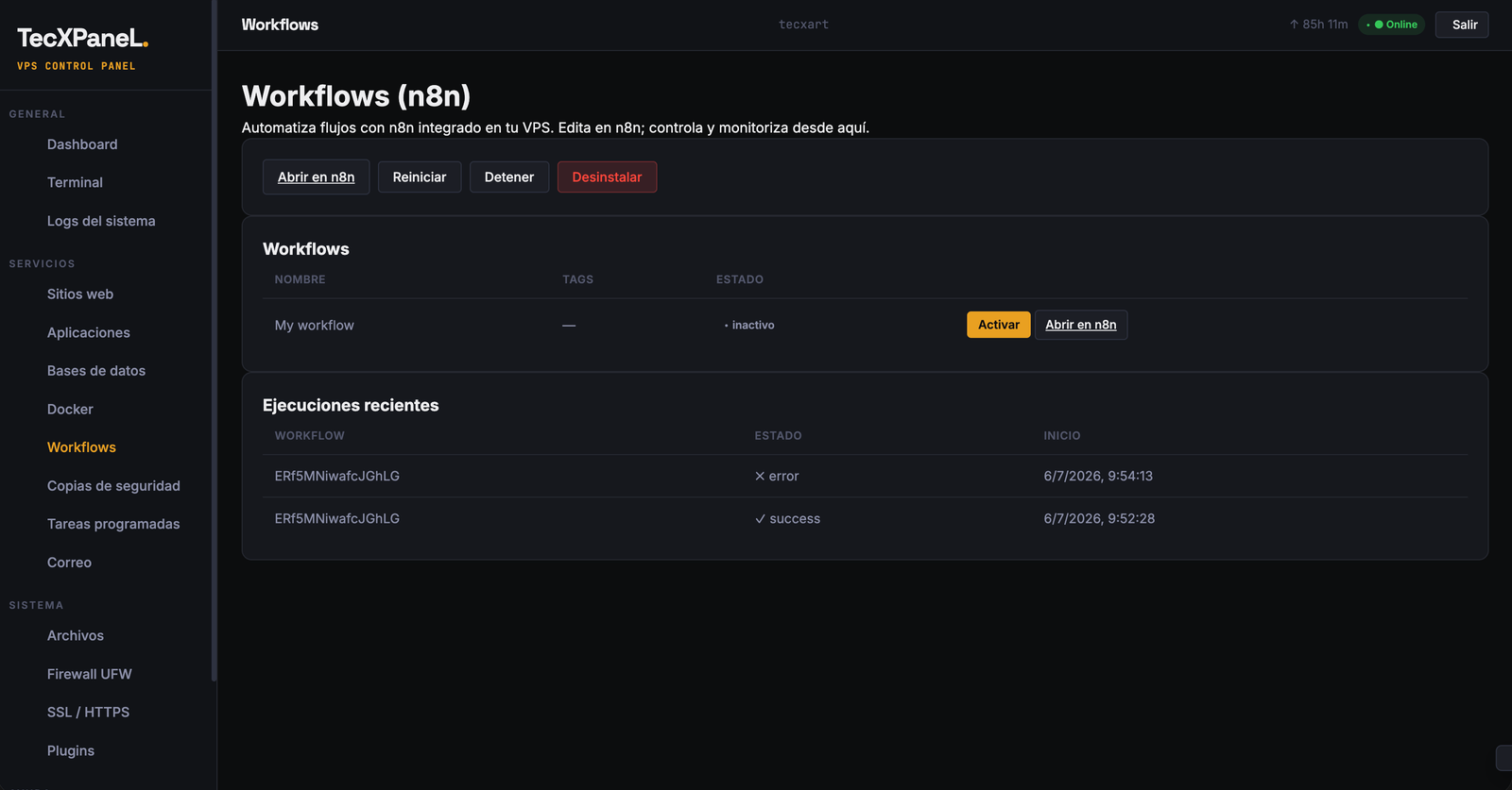 Workflows con n8n